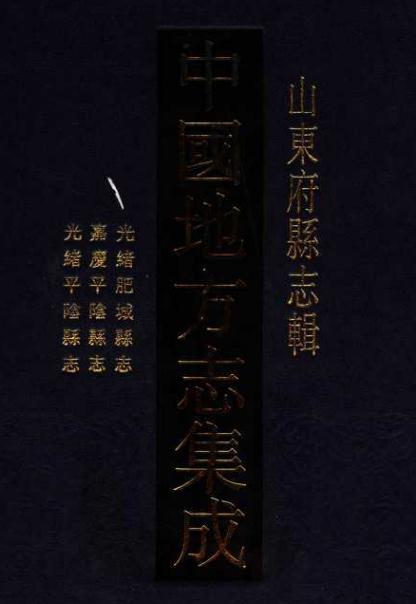 光绪肥城县志 嘉庆平阴县志 光绪平阴县志 PDF下载