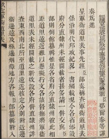 钦定军卫道里表 十八卷 鄂尔泰等奉敕编 清乾隆8年版 PDF下载