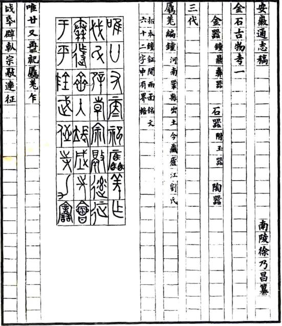 安徽通志金石古物考稿 17卷附存真1卷续补遗1卷 徐乃昌纂 民国安徽通志馆影印本 PDF下载