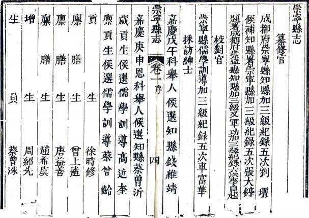 嘉庆崇宁县志 4卷 刘坛等纂修 嘉庆21年刻本 PDF下载