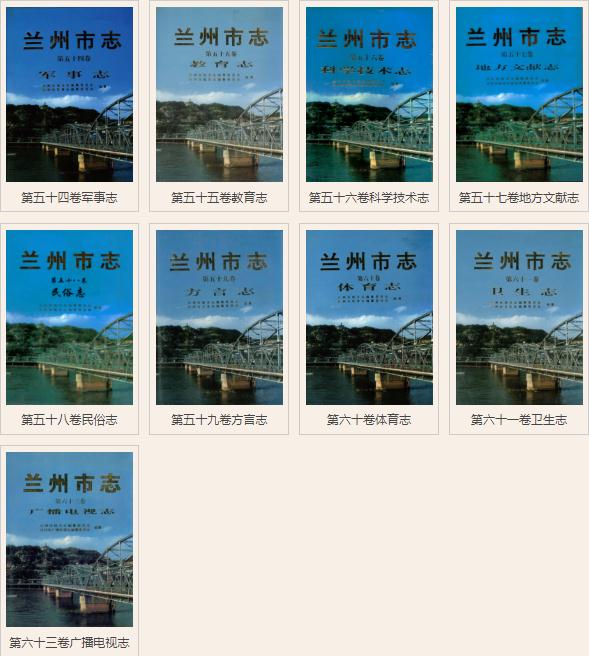 兰州市志（63卷 共95册） PDF下载