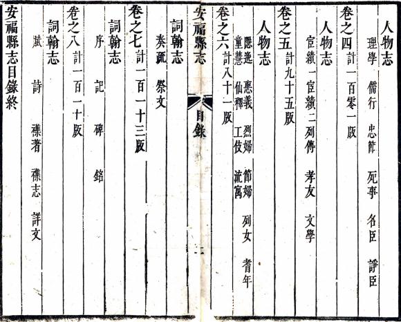 康熙安福县志 8卷 康熙52年刻本 PDF下载