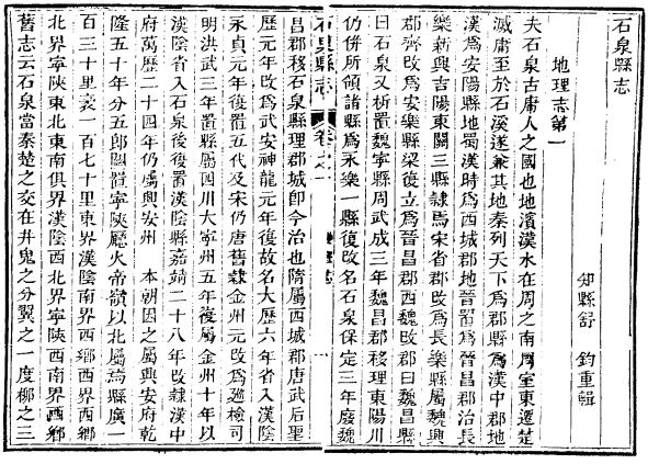 道光石泉县志 道光宁陕厅志 道光紫阳县志 民国重修紫阳县志 PDF下载