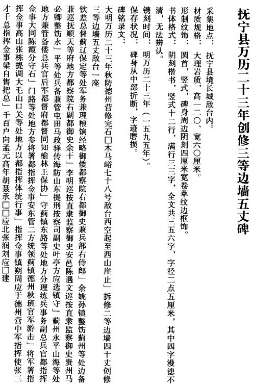 河北省明代长城碑刻辑录 2009版（上下册） PDF下载