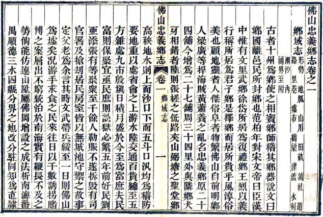 道光佛山忠义乡志 14卷 吴荣光纂修 道光11年刻本 PDF下载