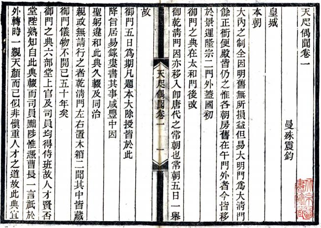 光绪天咫偶闻 10卷 光绪33年刻本 PDF下载