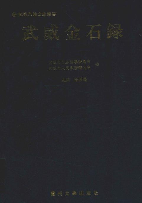 武威金石录 2001版 PDF下载