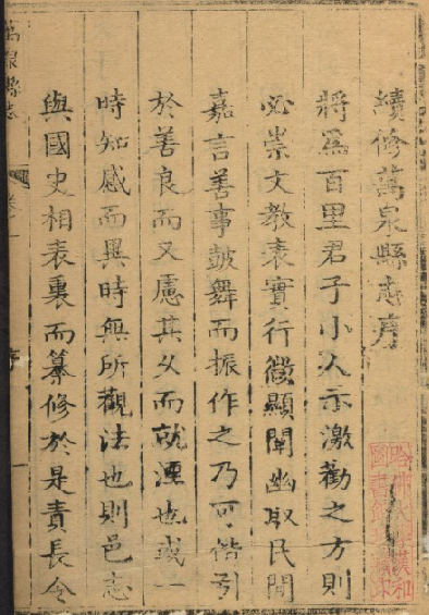 乾隆万泉县志 8卷 乾隆23年PDF电子版 PDF下载