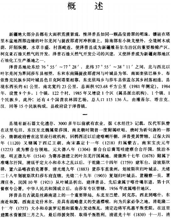 泽普县志（1992版） PDF下载