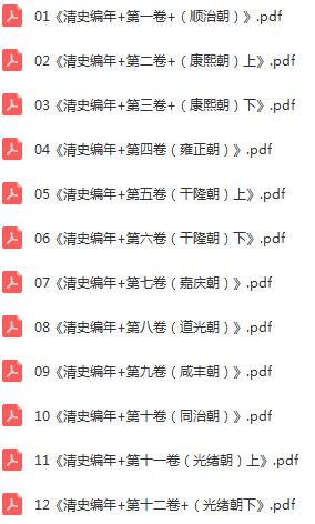 清史编年（全12册） PDF下载