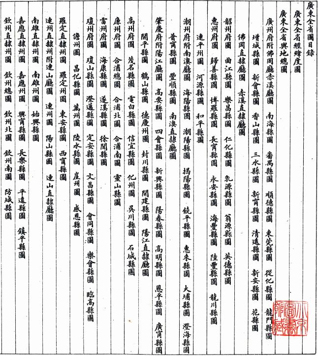 广东舆地全图 张人骏编 光绪23年广州石经堂石印本 PDF下载