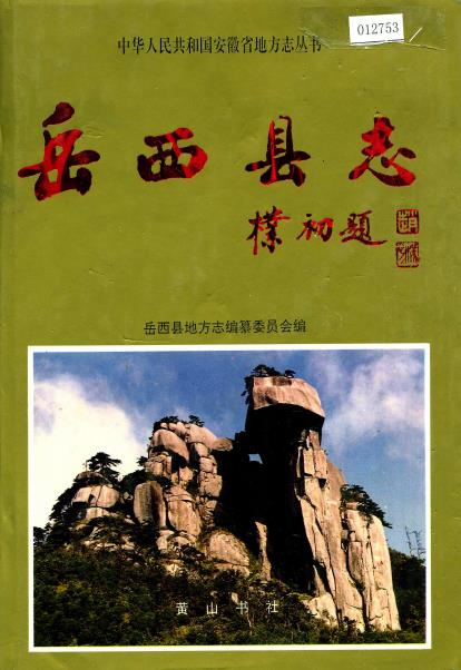 岳西县志PDF电子版网盘下载